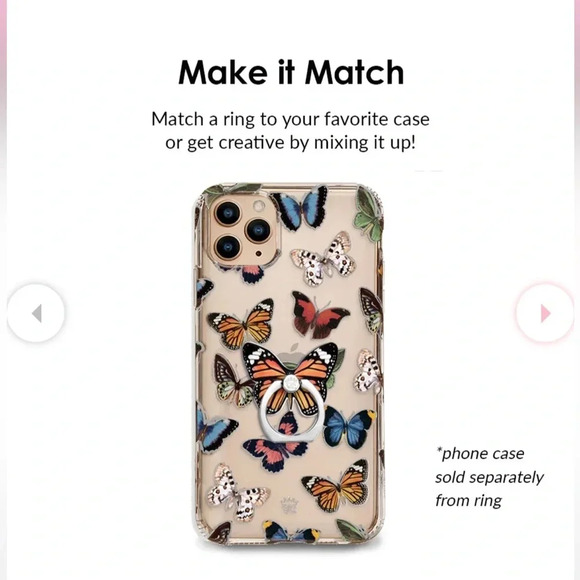 BNIB Velvet Caviar Butterfly Phone Grip and Stand - Picture 7 of 8